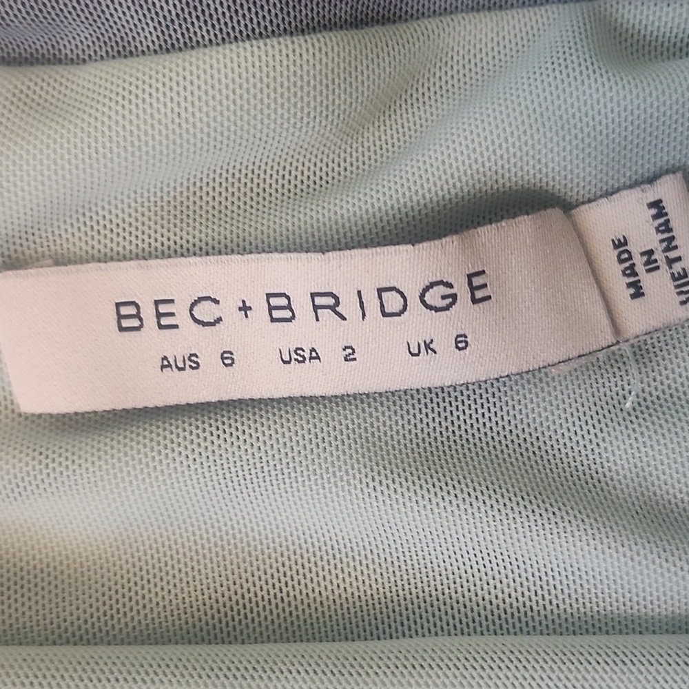 Bec + Bridge Blue Gray Ruched Bodycon Dress - Picture 3 of 9